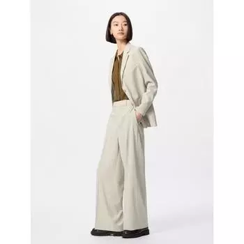 Uniqlo Япония Впечатляющие Широкие Брюки Длинные 03 GRAY/XS