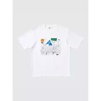 Uniqlo Япония Жан Мишель Баския Ut Свободный крой 00 WHITE/XS