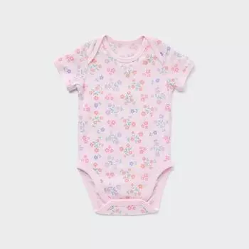 UNIQLO ЯПОНИЯ Боди Joy of Print из хлопковой сетки с короткими рукавами