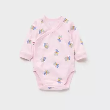 UNIQLO ЯПОНИЯ Боди Joy of Print с длинными рукавами и вырезом спереди