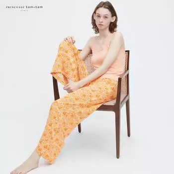 UNIQLO ЯПОНИЯ Брюки из искусственного шелка Гаучо Princess Tam Tam