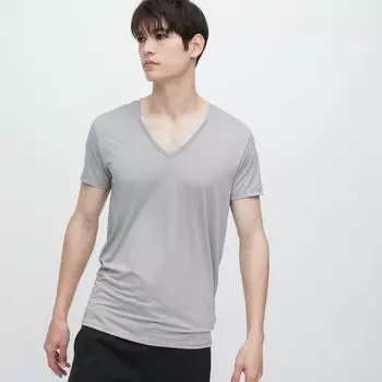 UNIQLO ЯПОНИЯ Airism V-образный вырез Т с короткими рукавами