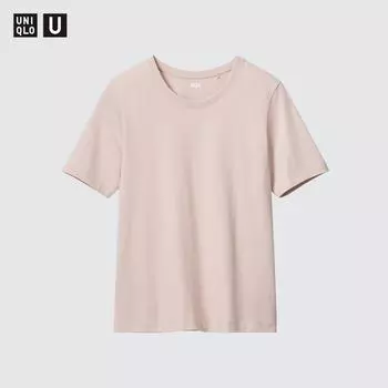 UNIQLO ЯПОНИЯ Хлопковая футболка с круглым вырезом Supima с короткими рукавами