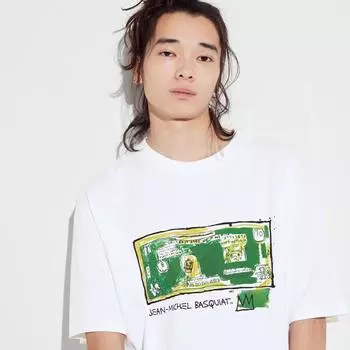 UNIQLO ЯПОНИЯ Jean Michel Basquiat King Pleasure UT оверсайз с короткими рукавами