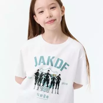 UNIQLO ЯПОНИЯ Monster Нет. 8 УТ с коротким рукавом 00 WHITE/120