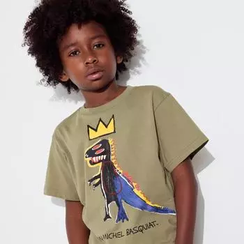 Uniqlo Япония Ut Архив Ut Жан Мишель Баския Короткий рукав 54 GREEN/120