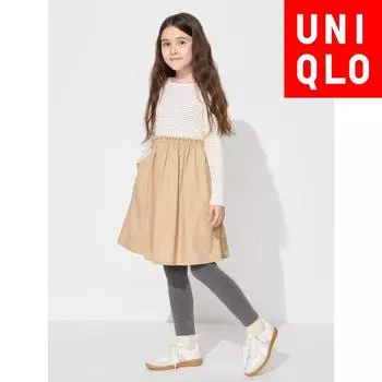 Uniqlo Японские девушки ультра теплые Heattech Boa леггинсы 08 DARK GRAY/150