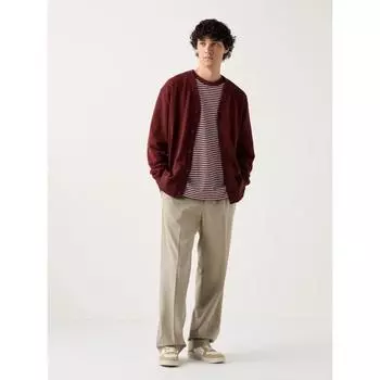 Uniqlo Японские широкие брюки Tuck, длинные 32 BEIGE/XS
