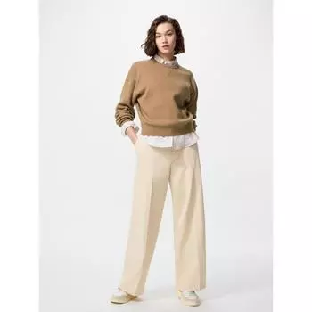 Uniqlo Японские смарт-широкие брюки длинные 05 GRAY/XS