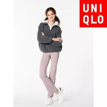 Uniqlo Японские ультра-эластичные леггинсы Air Rhythm Uv Cut Flare 10 PINK/S
