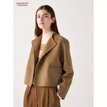 Uniqlo Japan двусторонняя блузка для лица 34 BROWN/XL