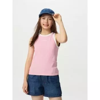 Uniqlo Японский ребристый бюстгальтер-топ для девочек 01 OFF WHITE/140