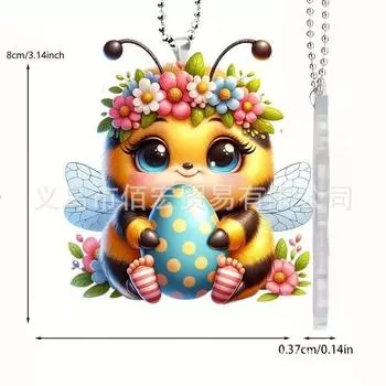 Unique Acrylic Car Pendant Vibrant Cartoon Style Home And Automotive Decorations