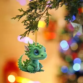 Unique Acrylic Dinosaur Christmas Hangings For Whimsical Ornamentation Car 1