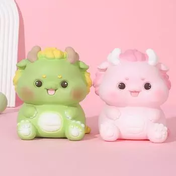 Unique Animal Saving Box Cartoon Dragon Mascot Statues Fashion Dragon Piggy Bank Children s Gift зелёный