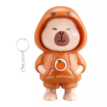 Unique Capybara Keychain Backpack Charm Purse Decoration Plastic Texture Key Jewelry Suitable for Animal Lover Gifts
