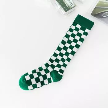 Unique Checkerboard Harajuku Street style Cool Cotton Korean Style Socks Women Hosiery Stockings