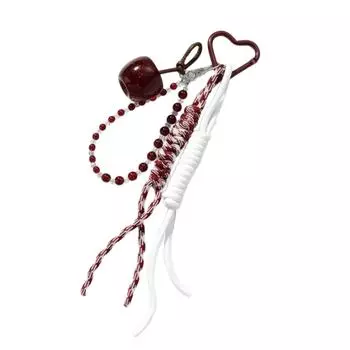 Unique Cherry Shaped Bag Accessory Alloy Keyring Fashion Key Holder Bags Charm for Fashion Individuals A