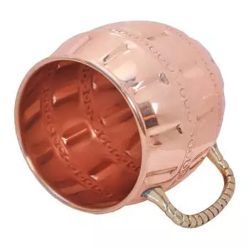 Unique Design Pure Copper Mug with Attractive Brass Handle. 530 ML