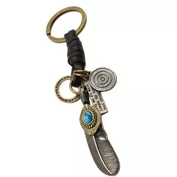 Unique Feather Key Rings Handmade Feather Keychain Metal Key Holder Elegant Key Accessory Suitable for Bags and Keys