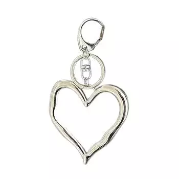 Unique Heart Shaped Keychain with Elegant Textured Hollow Sturdy Alloy Keyring for Fashion Enthusiasts Daily Use