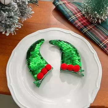 Unique Merry Christmas Decor Christmas Hairpin Deer Horn Sequin Children Antler Hair Clip Christmas Tree Cloth Children s