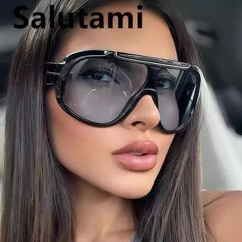 unique one piece mask shield sunglasses for women new fashion oversized square elegant sun glasses men trendy driviing shades