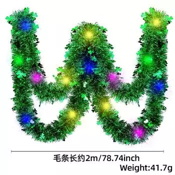 Unique Patricks St Day Illuminated Shamrock Hanging Banner For Festive Occasions