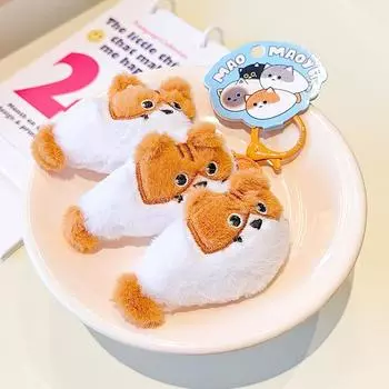 Unique Plush Keychain Design Of Cat And Fish For Fun Accessories Keyring Orange Cat Fish