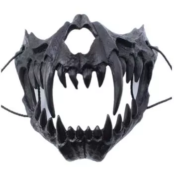 Unique Resin Face Masks Featuring Mythical Creatures For Halloween Costume And Fun Festival Black Tiger Mask