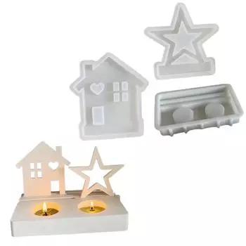 Уникальная силиконовая форма для камина в форме сердца и звезды, миниатюрные украшения для дома, форма для поделок и украшений Y A