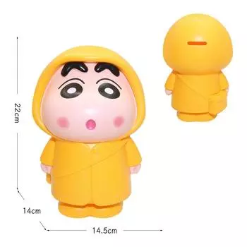 Unique Style Cartoon Raincoat Piggy Bank Featuring Xinxin Heart Design Gesture StyleA
