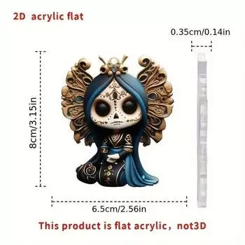 Unique Winged Acrylic Skull Hanging Decor Nostalgic Car Pendant For Vintage Vehicle Style 1