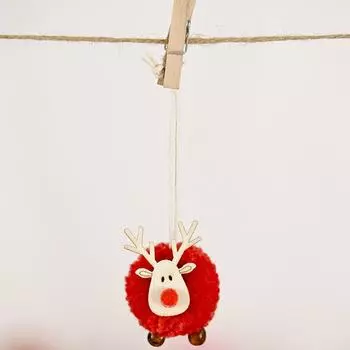 Unique Wooden Handmade Felt Reindeer Holiday Charm In Various Colors For Festive Celebrations Red Felt Deer