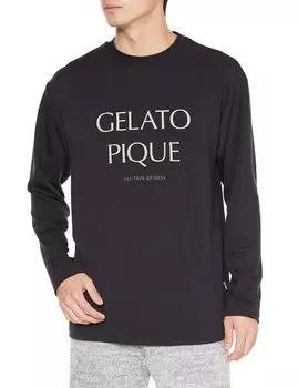 УНИСЕКС Инкрустация логотипа Длинная футболка PUCT225282 NVY [Gelato Pique] (M-L) тёмно-синий