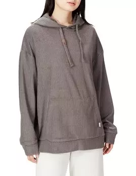 УНИСЕКС толстовка с капюшоном в рубчик PUCT224330 CGRY [мороженое пике] SM