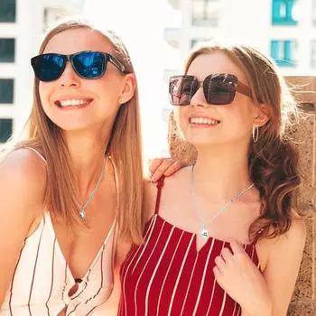 Унисекс, 2 шт., ожерелья в форме сердца, лучшие друзья, пара, дружба, кристаллы, навсегда, ювелирные изделия F Z8J6 The color of gold-onesize