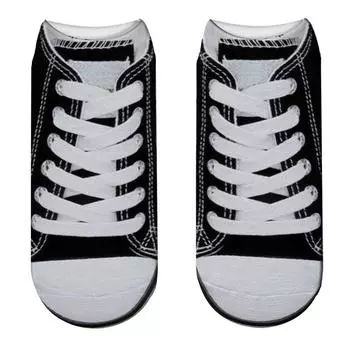 Унисекс 3D-печатные парусиновые туфли с черепом, шлепанцы с мыском, забавные креативные носки из чистого хлопка, подарок на Хэллоуин и Рождество, новые