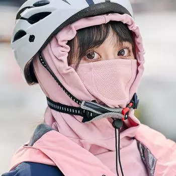 Унисекс 4-в-1 зимняя шапка - в комплект входят маска и утеплитель для шеи, максимальная защита от ветра для занятий в холодную погоду белый