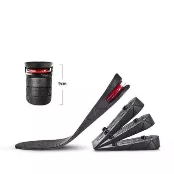 Unisex 9cm Shoe Insert Taller Lift Height Up Increase Heel Height 4layer Insoles