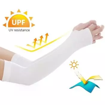 Унисекс Защитный рукав для рук Теплый женский мужской спортивный рукав Солнцезащитный УФ-защитный перчатки Поддержка Бег Рыбалка Велоспорт Катание на лыжах one size чёрный