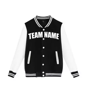 Унисекс бейсбольная куртка повседневная модная куртка летная куртка кардиган однобортная бейсбольная куртка L чёрный