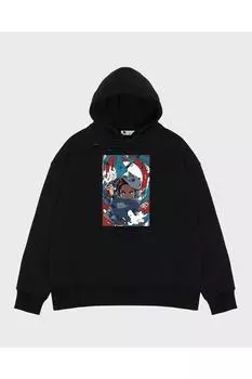 Unisex Black Hooded Sweatshirt Breath Of Water