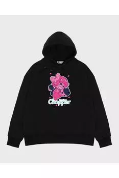 Unisex Black Hooded Sweatshirt Chopper