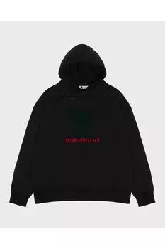 Unisex Black Hooded Sweatshirt Cowboy B