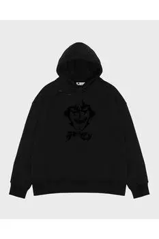 Unisex Black Hooded Sweatshirt Devilman