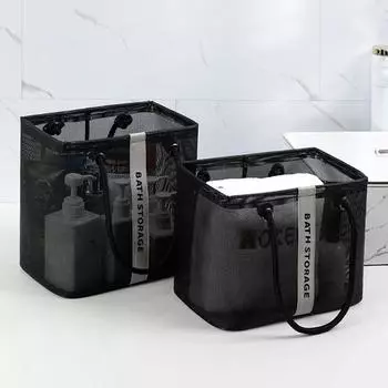 Унисекс, большая вместительная сумка для душа, портативная сумка для туалетных принадлежностей, мужские стоматологические принадлежности, сетчатая сумка для туалетных принадлежностей, женская дорожная корзина для хранения