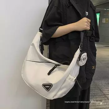 Унисекс большая вместительная сумка-мессенджер и спортивная сумка через плечо белый