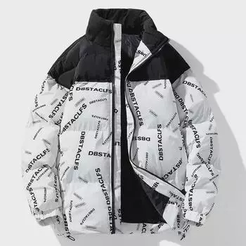 Унисекс Большие хлопковые куртки: Подходящие стили для взрослых и подростков, модные воротники-стойки, свободный крой для мужчин L