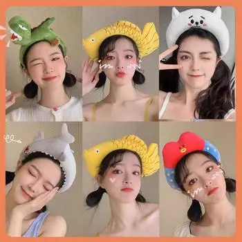 Унисекс большой размер мультфильм широкополый новый милый ободок для волос с изображением животных головной убор обруч для волос